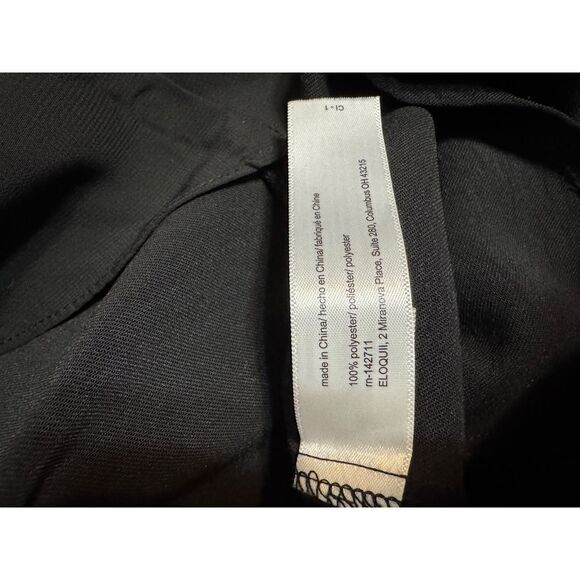 Eloquii Plus Size 20 Sleeveless Black Chiffon Draped Blouse Office Minimalist‎ - Picture 3 of 6